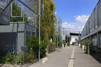 France, Haut-Rhin (68), Mulhouse, la Cité Manifeste de la Somco (Société mulhousienne des Cités ouvrières), passage de l'Orme