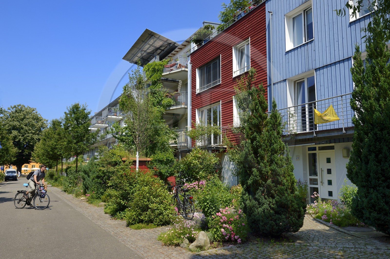 Allemagne, Bade-Wurtemberg, Fribourg en Brisgau, quartier écologique Vauban