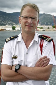 France, Var, Toulon, the naval base (Arsenal), Commander Nicolas Faure, Commander of the nuclear attack submarine (SNA) Casabianca (Rubis type)