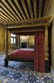 France, Loir-et-Cher (41), vallée de la Loire classée au Patrimoine Mondial de l'UNESCO, château de Blois, la chambre du Roi Henri III