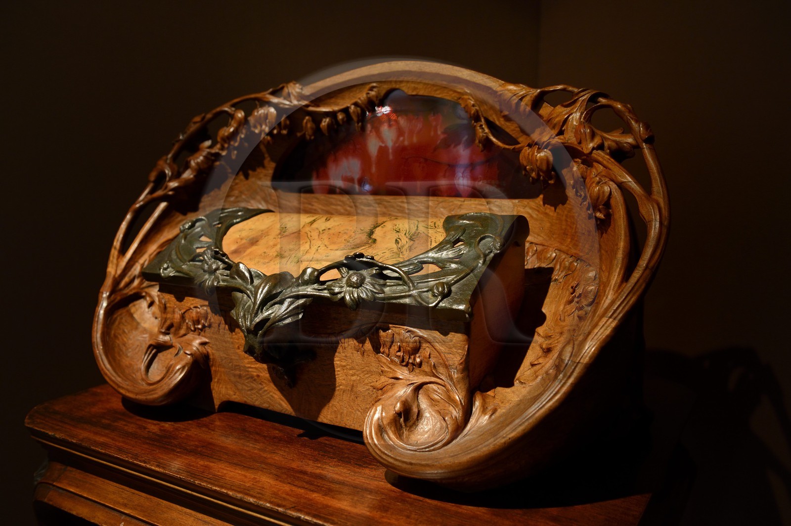 France, Meurthe-et-Moselle (54), Nancy, musée de l'Ecole de Nancy, Coffret à Souvenirs (1898) de Jacques Gruber