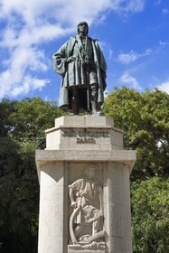 Portugal, Madeira Island, Funchal, statue of the Captain of the Caravels Zarco who discovered the Island
