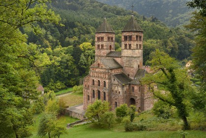 France, Haut-Rhin (68), Murbach, l'église abbatiale