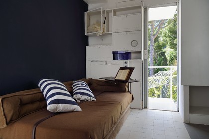 France, Alpes Maritimes (06), Roquebrune-Cap-Martin, Cap Martin, sentier du Buse, Villa E1027 conçue par l'architecte et designer Eileen Gray pour l'architecte Jean Badovici