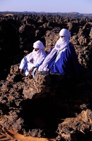 Libya, region of the desert, the Fezzan (Sahara), Tuaregs in the Tassili of Maghidet (Algerian frontier)