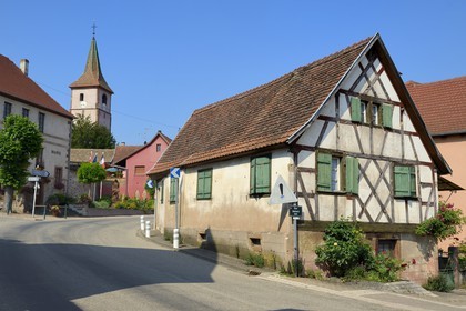 France, Bas Rhin, Balbronn, main street