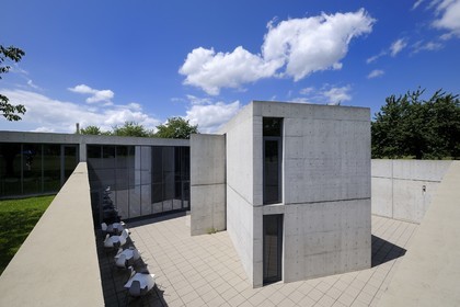 Germany, South Baden, Weil am Rhein near Basel, Vitra, Conference Pavilion by the architect Tadao Ando