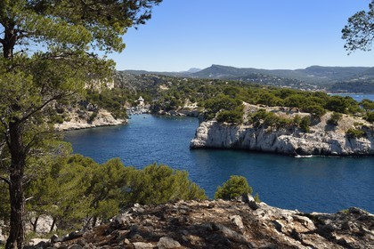 France, Bouches du Rhone, Cassis, National Park of the Calanques, Calanque de Port Miou (cove) (request for authorization necessary before publication)