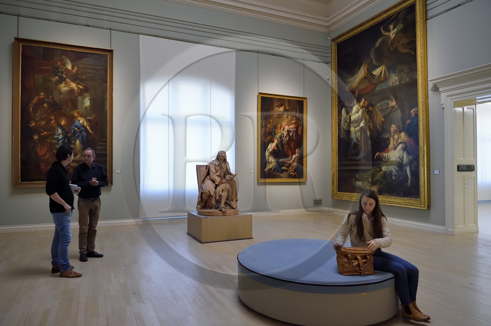 France, Seine-Maritime (76), Rouen, le musée des Beaux-Arts, statue de Pierre Corneille par Jean Jacques Caffieri (terre cuite)