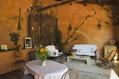 France, Var, Hyeres, La Bastide du Plantier guest house, outdoor lounge