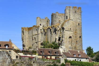 France, Allier (03), ancienne province du Bourbonnais, chateau de Bourbon-l'Archambault du XIIIe siècle