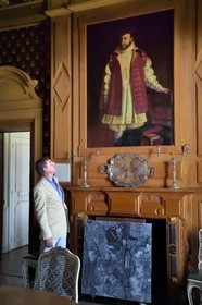 France, Allier (03), former province of Bourbonnais, Besson, Nouveau-Bostz castle belonging to the Prince Charles Henri de Lobkowicz descendant of the Bourbon-Parma