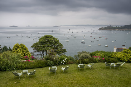 France, Finistère, Morlaix bay, Carantec, Michelin-starred Nicolas Carro restaurant at the Hôtel de Carantec