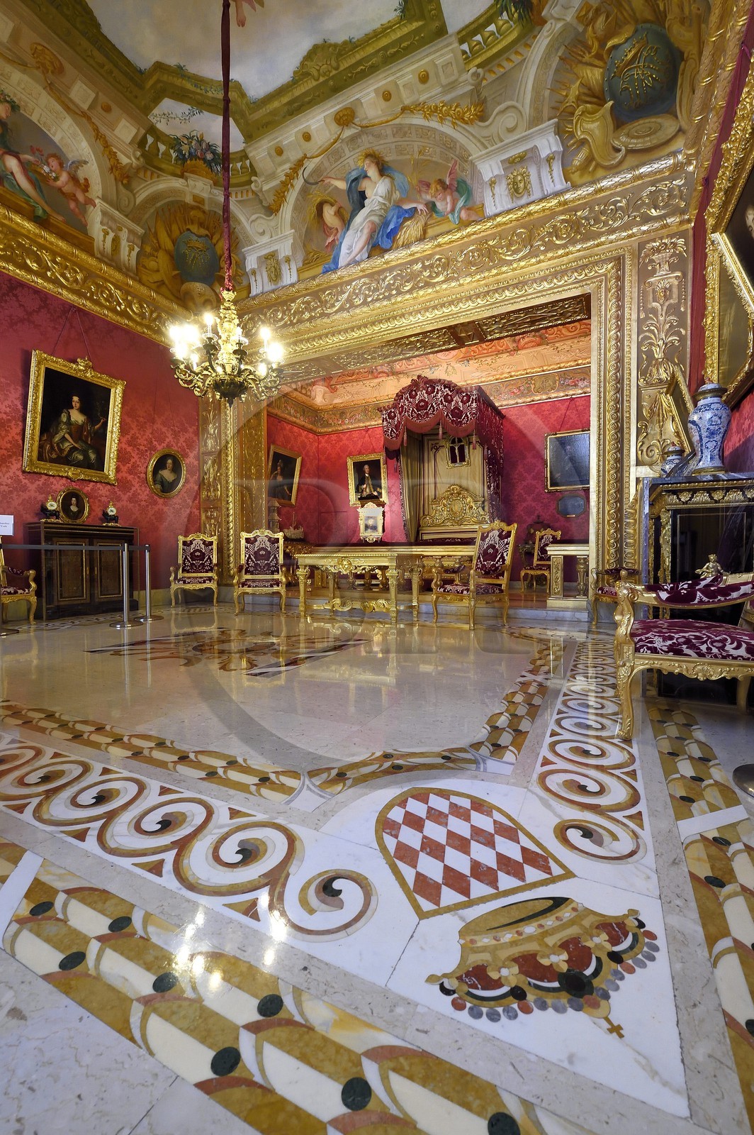 Principauté de Monaco, Monaco, le Rocher, le palais princier, la chambre du duc d'York