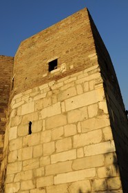 Turquie, Anatolie centrale, Ankara, tour de la citadelle construite partiellement avec des pierres de l'époque antique dans la vieille ville