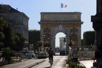 France, Herault, Montpellier, Porte du Peyrou, triomphal arch