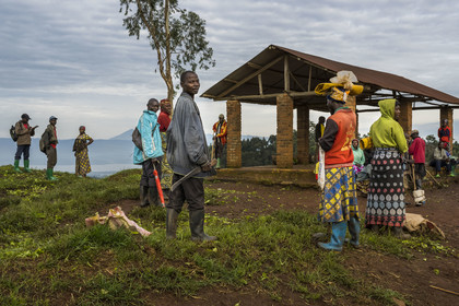 Rwanda, Province de l’Ouest, Gisuma, abri pour les travailleurs de la plantation de thé