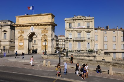 France, Hérault (34), Montpellier, Porte du Peyrou, arc de triomphe