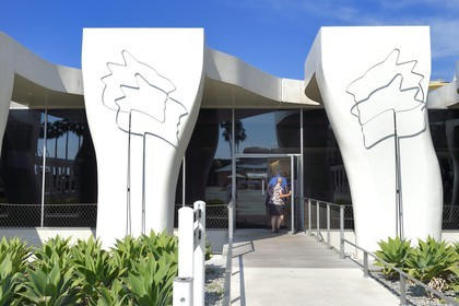 France, Alpes-Maritimes, Menton, Jean Cocteau Museum built in 2008 by architect Rudy Ricciotti