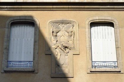 France, Meurthe-et-Moselle (54), Nancy, musée de l'Ecole de Nancy dans l'ancienne propriété d'Eugène Corbin, facade sur la rue
