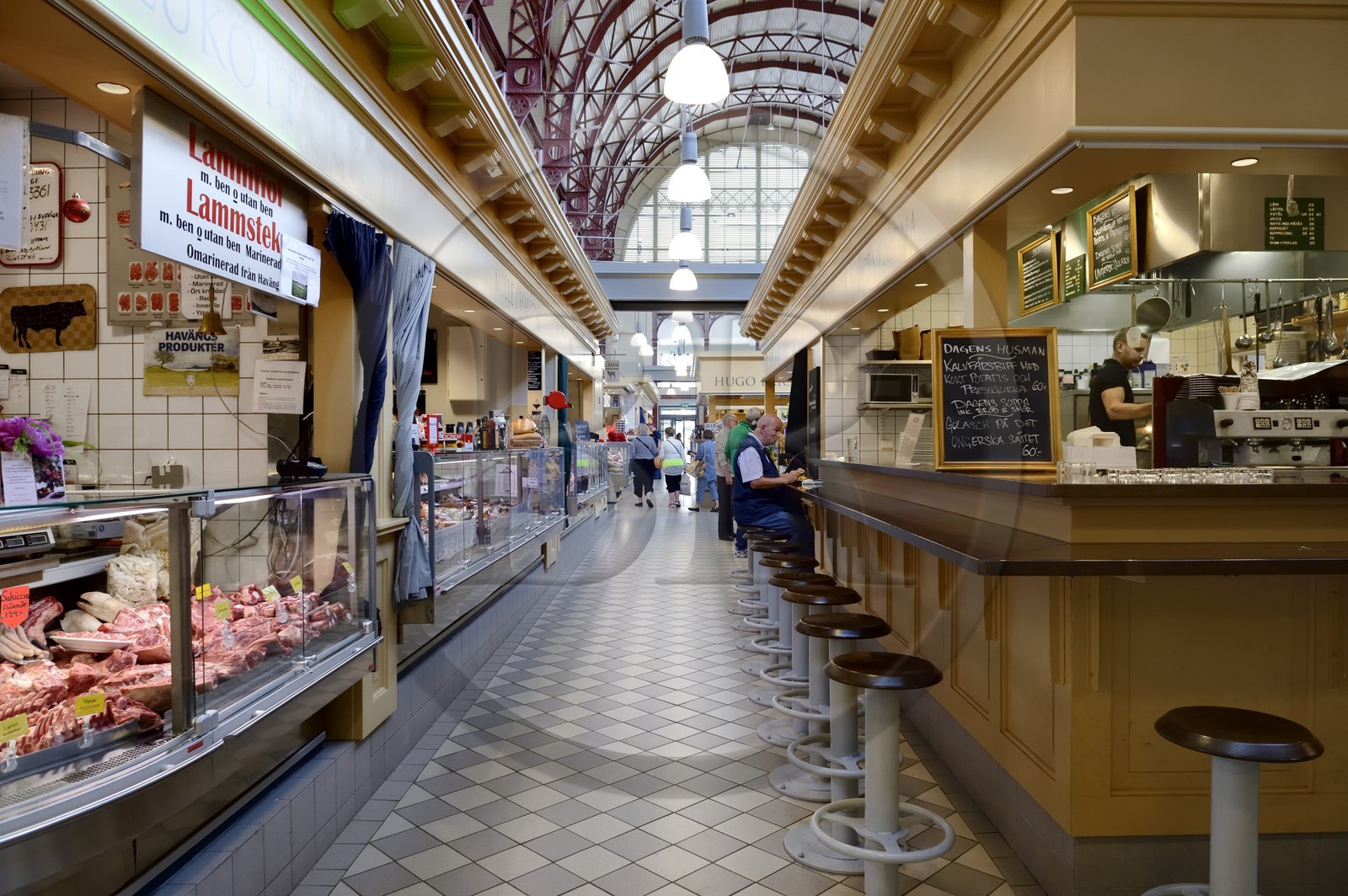 Suède, Västra Götaland, Göteborg (Gothenburg), les halles couvertes principales Saluhallen