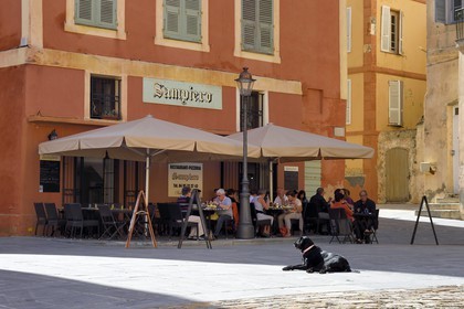 France, Haute Corse, Bastia, the Citadel district of Terra Nova, restaurant on the Dungeon place