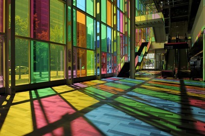 Canada, Quebec Province, Montreal, International District, Palais des Congres (Convention Hall) and its multicolored facades