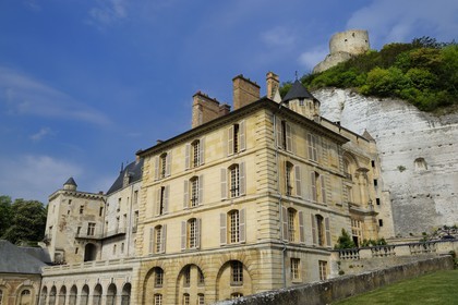 France, Val-d'Oise (95), parc naturel du Vexin français, la Roche-Guyon, labellisé Les Plus Beaux Villages de France, le château