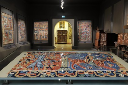 Norvège, Oslo, musée des Arts appliqués Kunstindustrimuseet, tapisserie Baldishol (vers 1200)
