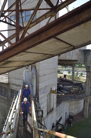France, Moselle, Petite Rosselle, carreau Wendel museum, under the decanter of the laundry