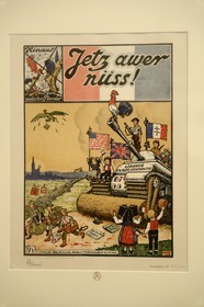 France, Haut Rhin, Riquewihr, labelled Les Plus Beaux Villages de France (The Most Beautiful Villages of France), Hansi museum, works of the famous Alsatian popular artist Jean-Jacques Waltz said Hansi (1873-1951), And now out !