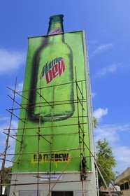 Tanzania, Dar es-Salaam, billboard advertising for a soft drink