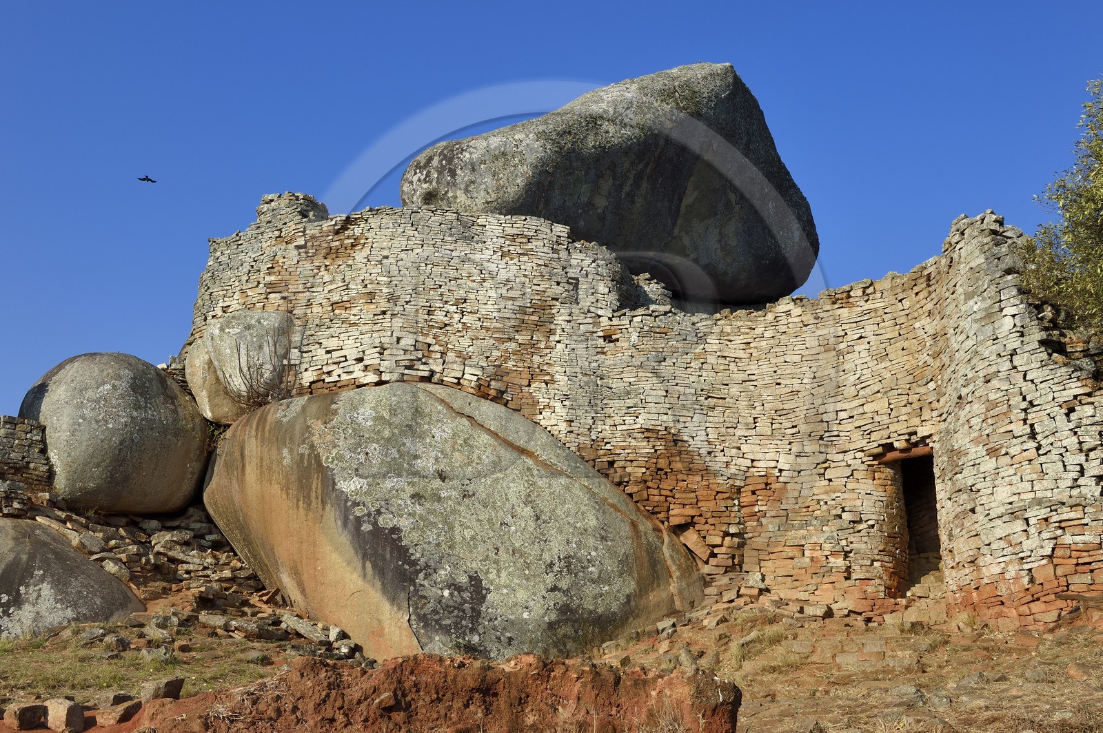 Zimbabwe, province de Masvingo, les ruines du site archéologique du Grand Zimbabwe, classé Patrimoine Mondial de l'UNESCO, Xème au XVème siècle, l'enclos oriental des Ruines de la colline (Hill Complex)