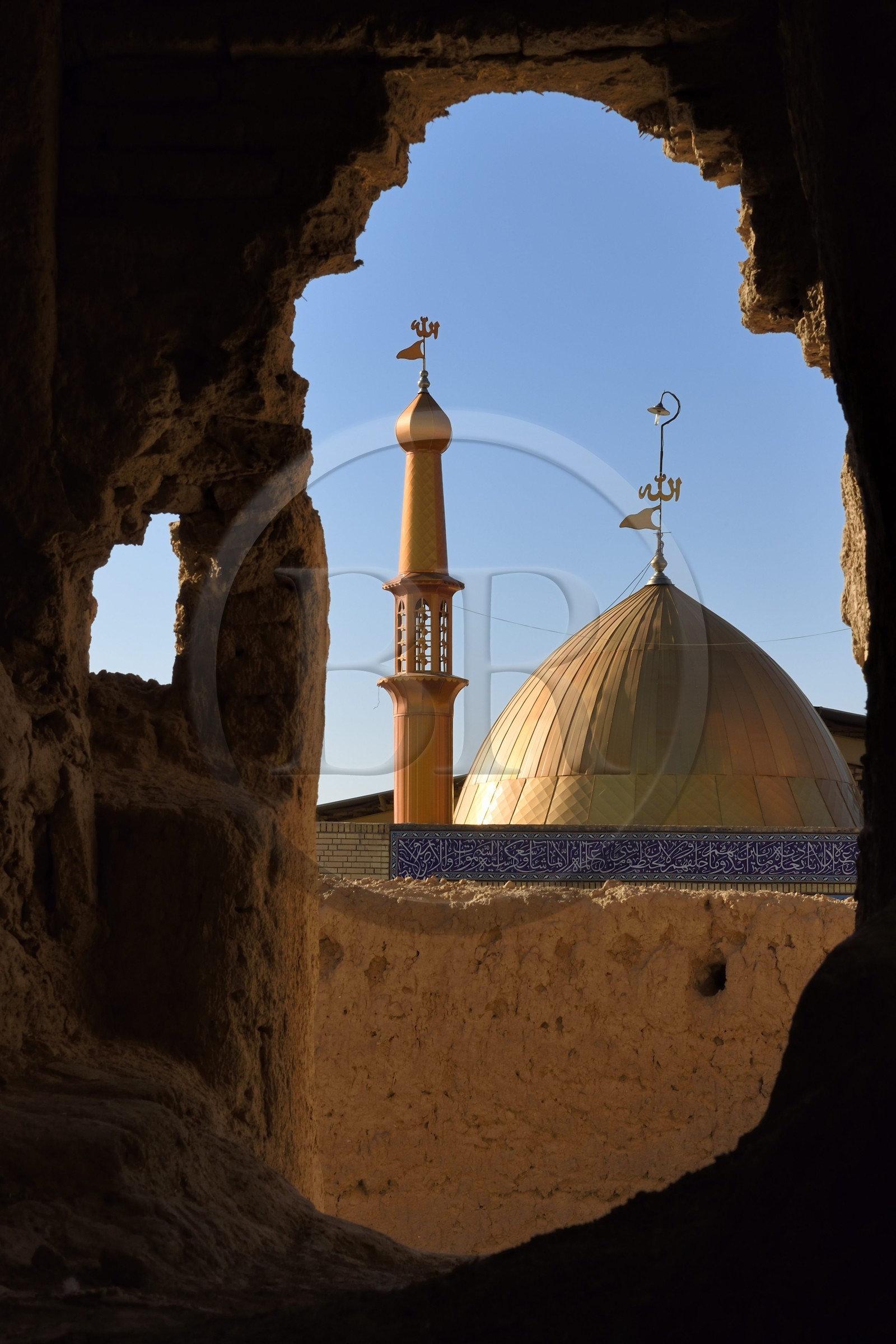 Iran, Province d'Ispahan, désert du Dasht-e Kavir, région de Khur et Biabanak, la mosquée de Bayazeh
