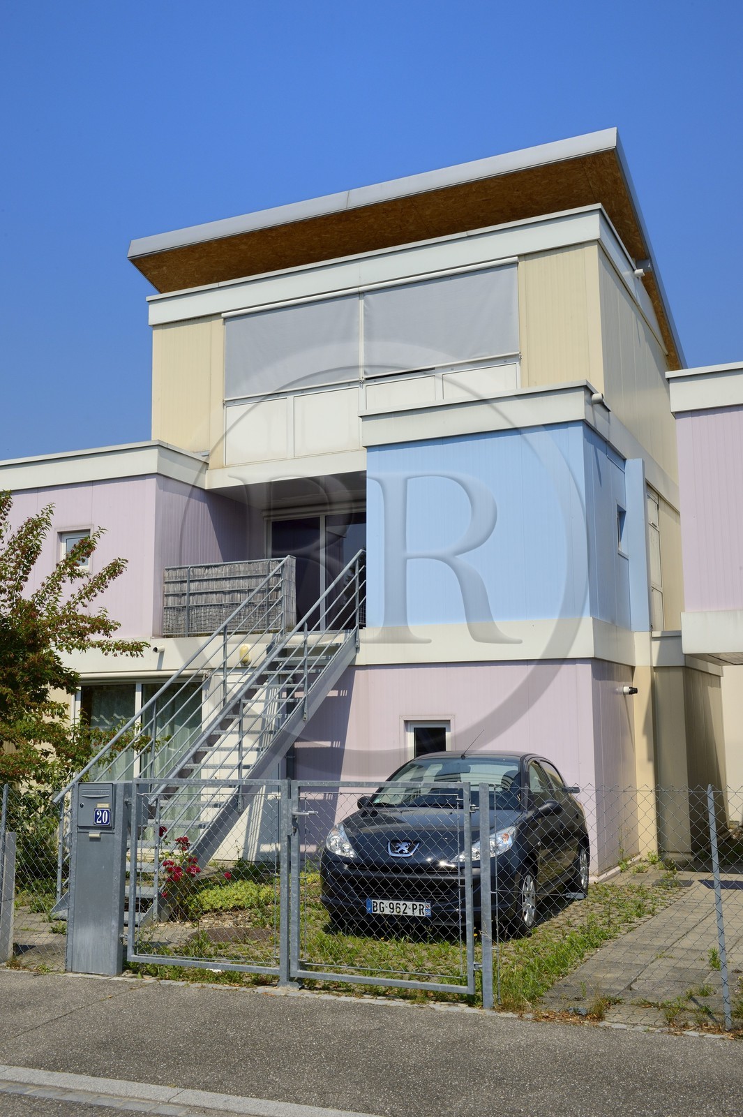 France, Haut-Rhin (68), Mulhouse, la Cité Manifeste de la Somco (Société mulhousienne des Cités ouvrières), passage des lauriers