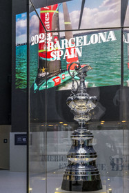 Espagne, Catalogne, Barcelone, Port Vell, America's Cup Experience, centre officiel de promotion de la 37e America's Cup Barcelona 2024