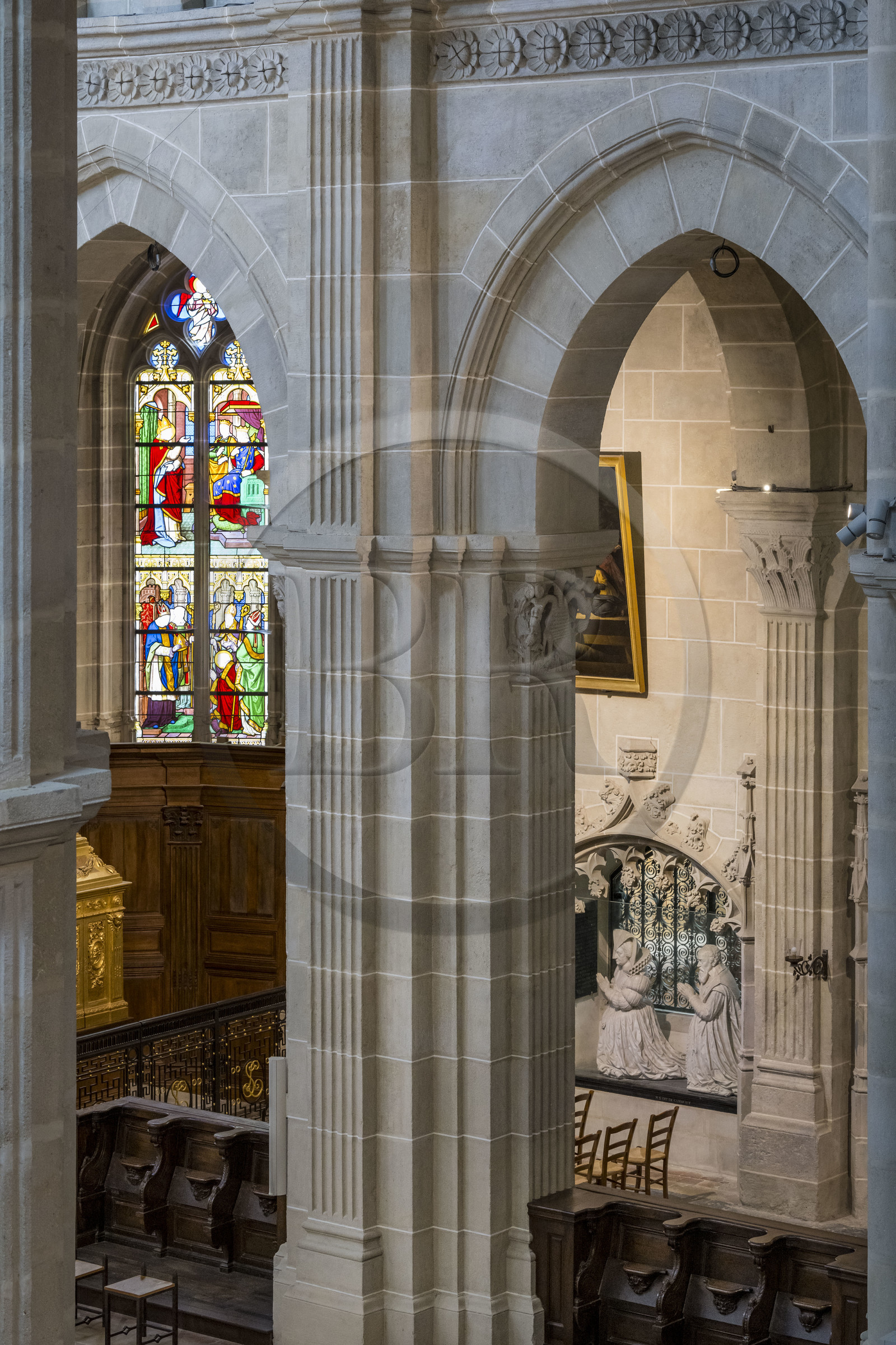 France, Saône-et-Loire (71), Autun, la cathédrale Saint-Lazare, Pierre Janin et son épouse
