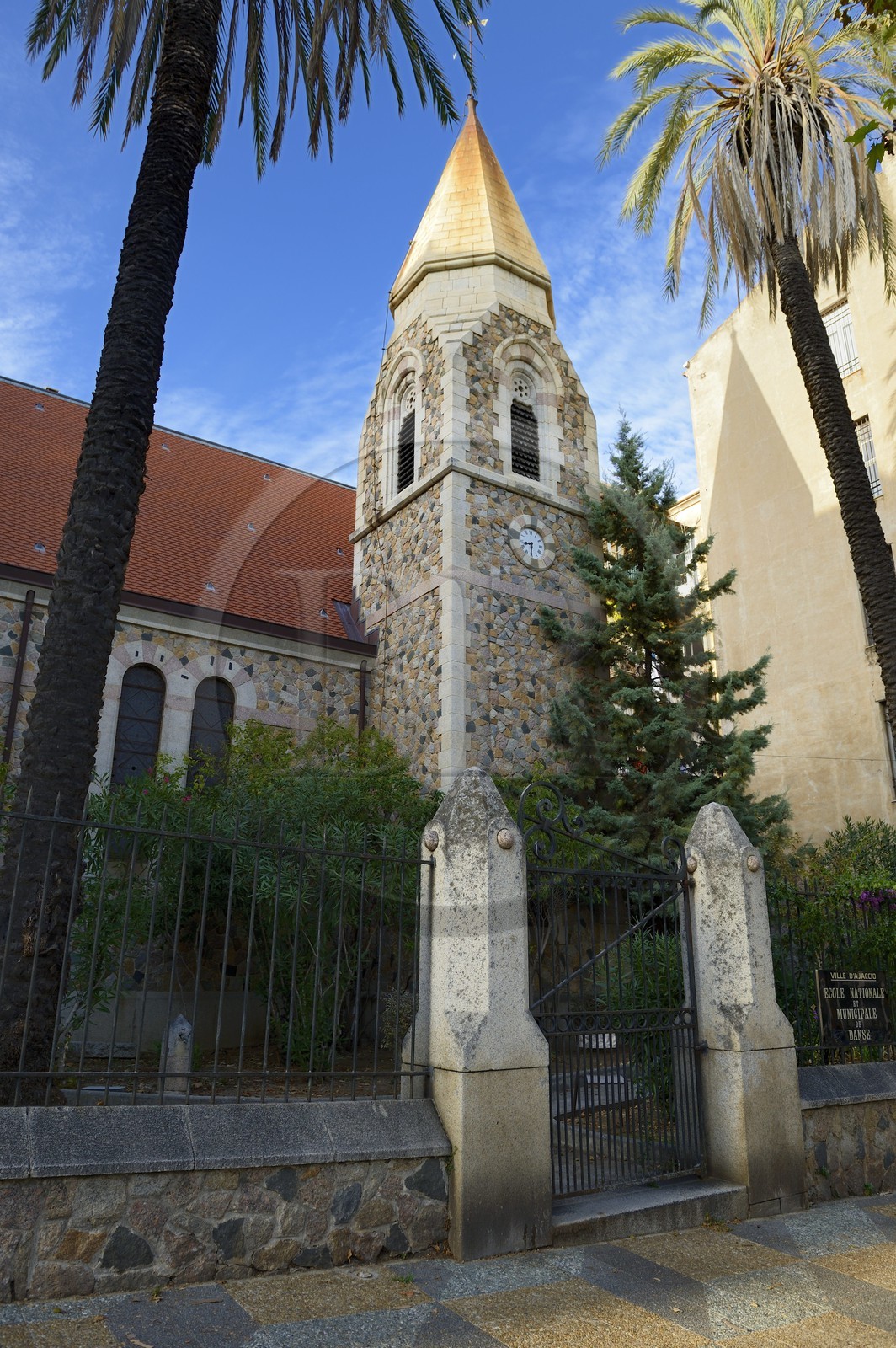France, Corse-du-Sud (2A), Ajaccio, quartier dit des étrangers, cours Grandval, église anglicane