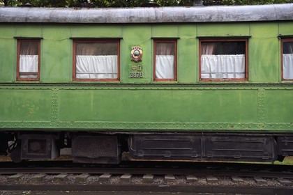 Georgia, Shida Kartli, Gori, hometown of Joseph Stalin, Stalin museum, green Pullman Stalin's personal railway carriage which is armour plated and weighs 83 tons