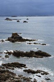 France, Finistere, Morlaix bay seen from the Pointe de Diben