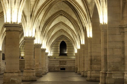 France, Paris (75), Ile de la Cité, la Conciergerie dans le Palais de Justice, la salle des Gens d'armes (1302)