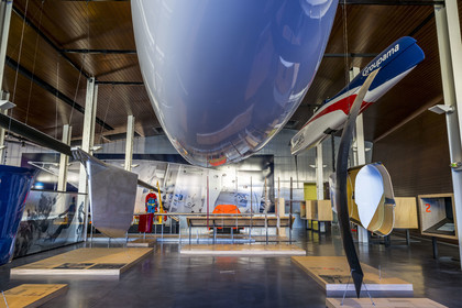 France, Morbihan (56), Lorient, Lorient La Base, ancienne base de sous-marins construite par les Allemands durant la Seconde Guerre mondiale,  Cité de la Voile Eric Tabarly