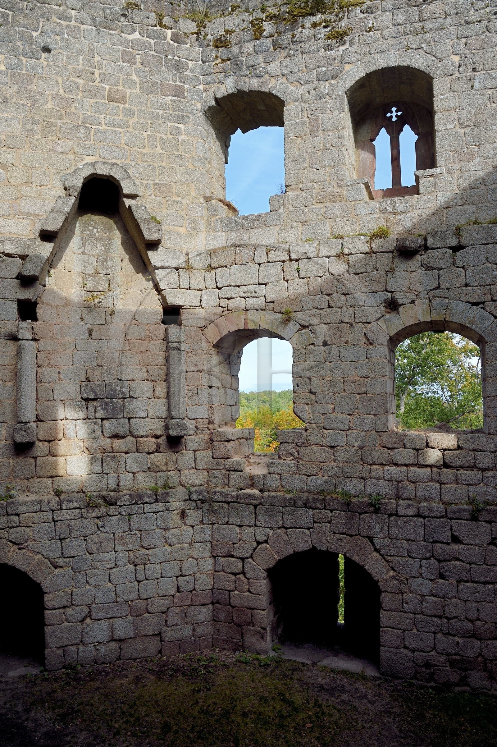 France, Bas-Rhin (67), Route des vins d'Alsace, Andlau, le chateau de Spesbourg construit vers 1250