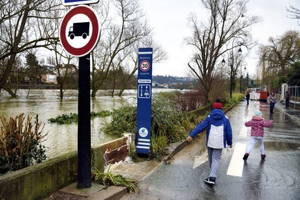 France, Val-de-Marne (94), Le Perreux-sur-Marne, les bords de Marne inondés