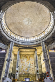 France, Morbihan (56), Lorient, église Notre-Dame-de-Victoire de Lorient construite en 1955, architecte Jean-Baptiste Hourlier