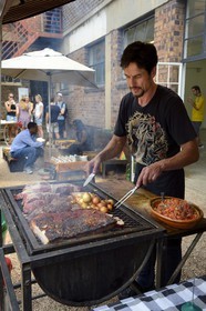 South Africa, Gauteng Province, Johannesburg, Maboneng district, Arts on Main, multi-discipline arts centre in a renovated warehouse that was originally built in 1911, mixing art galleries, bookstores, restaurants and trendy shops