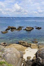France,  Finistère (29), Fouesnant, le littoral vers la Pointe de Beg Meil