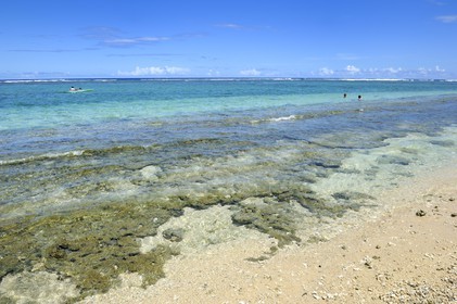 France, Reunion Island (French overseas department), West Coast, Saint Gilles les Bains lagoon beach at Ermitage les Bains