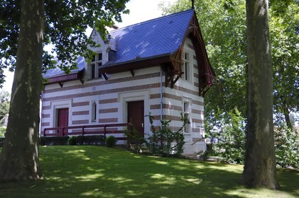France, Indre et Loire, Chateau de Chenonceau, former small railway station outside the area