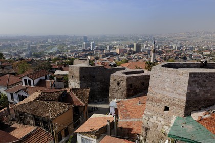 Turkey, Central Anatolia, Ankara, citadel in the old town dominating the new town